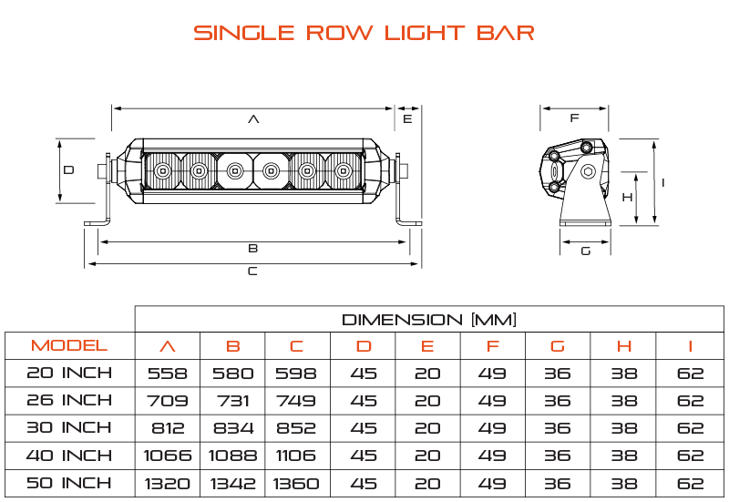26" LED Light Bar